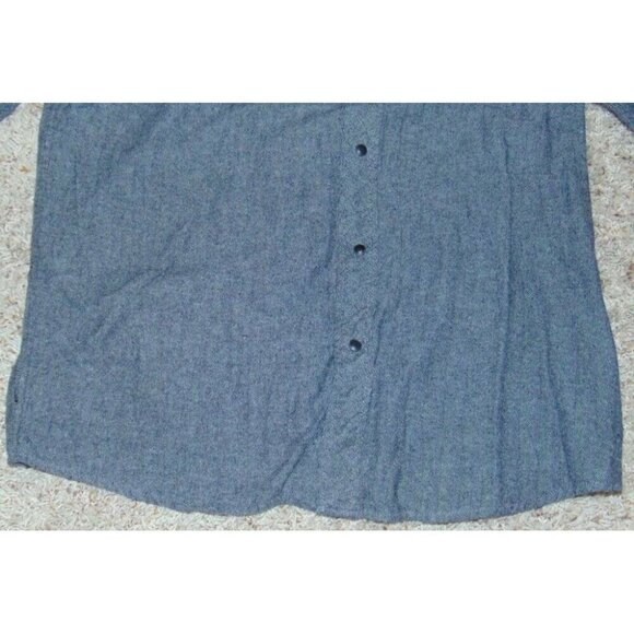 Mens Sport Shirt XL Roebuck & Co Gray Long Sleeve Snap Front Collared - Picture 3 of 4